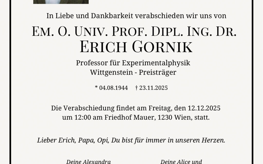 Prof. Dr. Erich Gornik